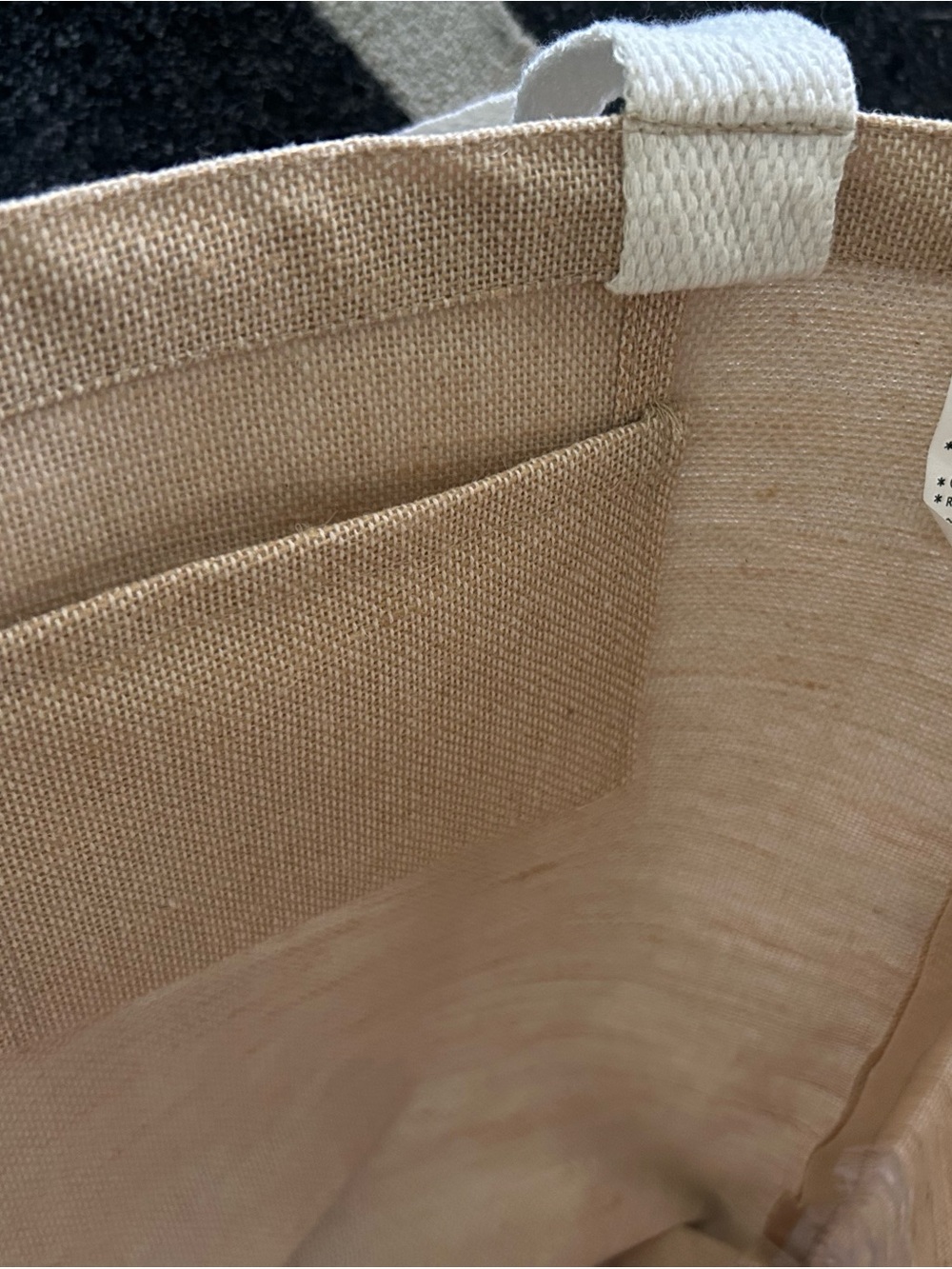 Bride Waterproof Tote Bag in Natural with White Print - Picture 4 of 4